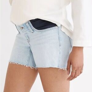 Madewell Women’s Maternity Relaxed Mid-Length Denim Shorts Size 32